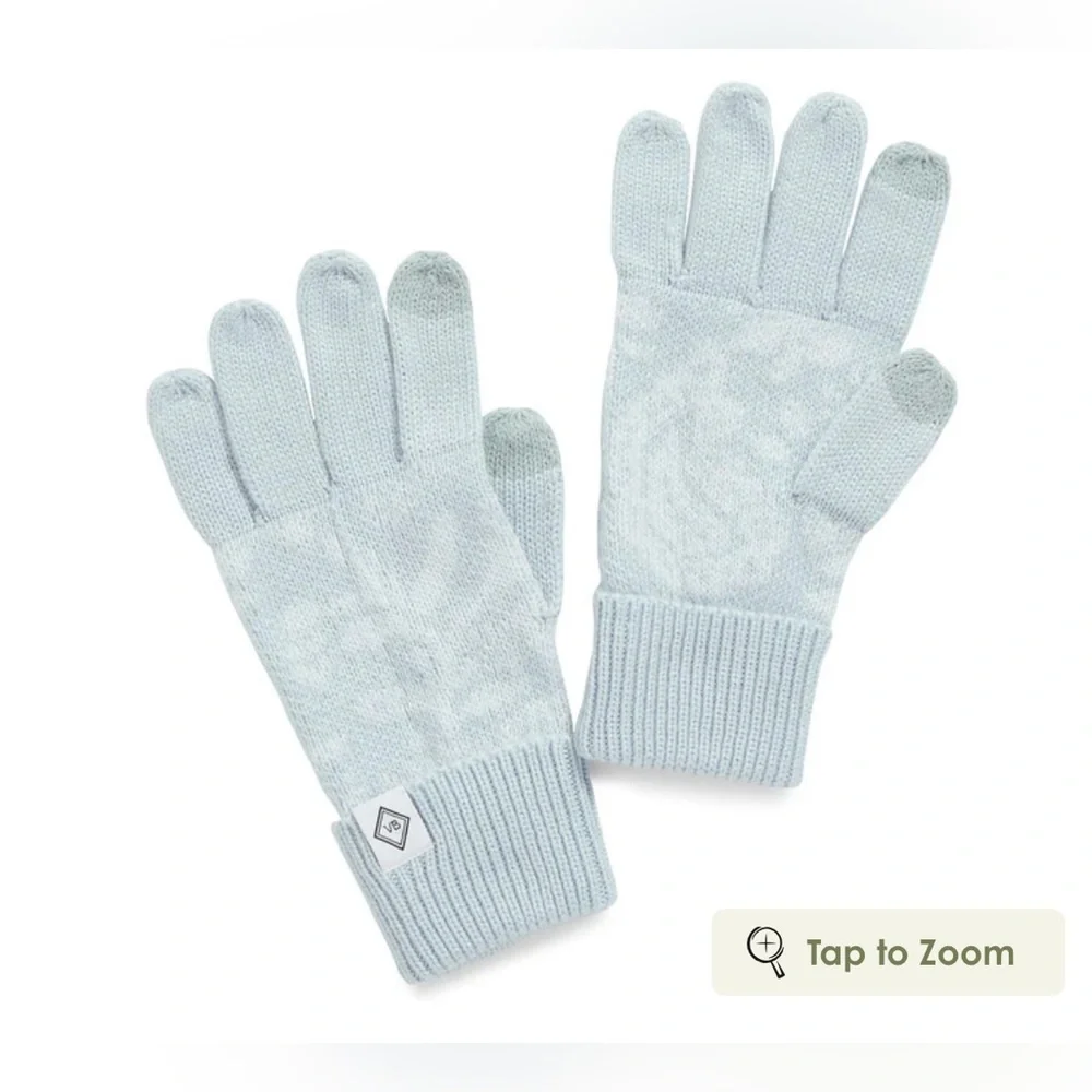 Vera Bradley Knit Tech Gloves in Eden Paisley Mint